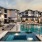 Large sparkling pool with a large deck 