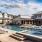 Large sparkling pool with a large deck 
